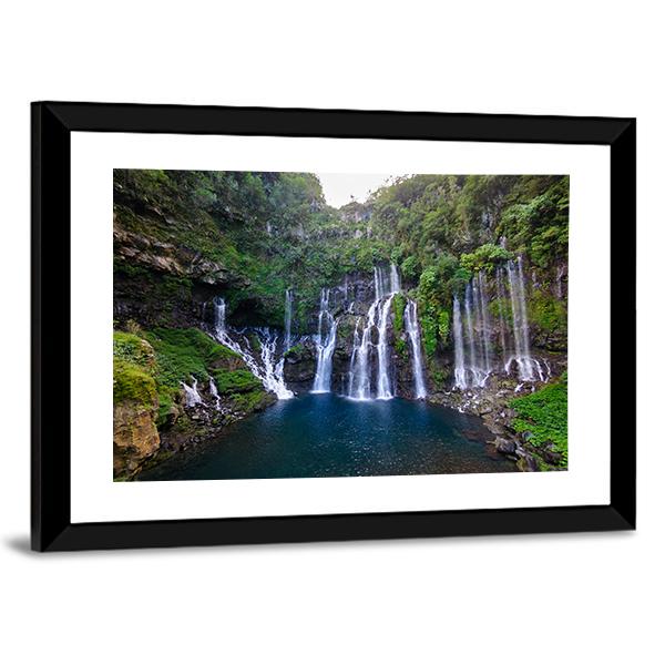 Grand Galet Waterfall Canvas Wall Art-5 Horizontal-Gallery Wrap-22" x 12"-Tiaracle