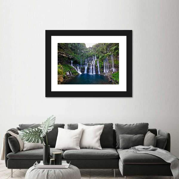 Grand Galet Waterfall Canvas Wall Art-5 Horizontal-Gallery Wrap-22" x 12"-Tiaracle