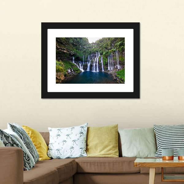 Grand Galet Waterfall Canvas Wall Art-3 Horizontal-Gallery Wrap-25" x 16"-Tiaracle