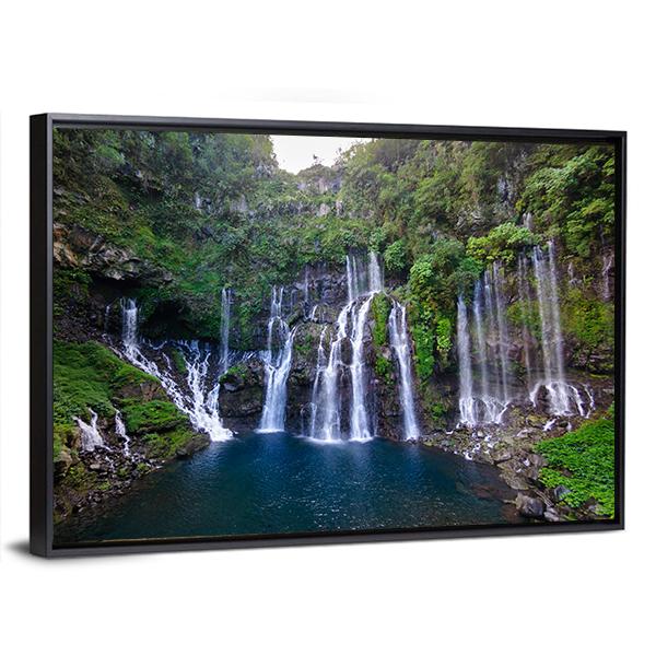Grand Galet Waterfall Canvas Wall Art-5 Horizontal-Gallery Wrap-22" x 12"-Tiaracle