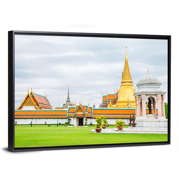 Grand Palace In Bangkok Canvas Wall Art-3 Horizontal-Gallery Wrap-25" x 16"-Tiaracle