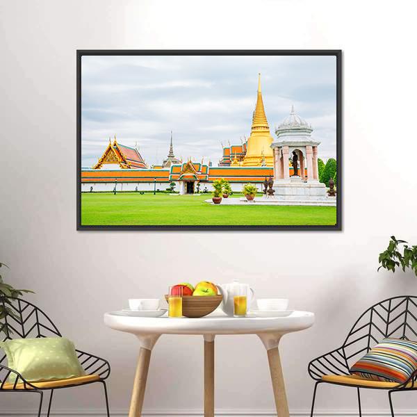 Grand Palace In Bangkok Canvas Wall Art-3 Horizontal-Gallery Wrap-25" x 16"-Tiaracle
