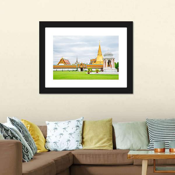 Grand Palace In Bangkok Canvas Wall Art-3 Horizontal-Gallery Wrap-25" x 16"-Tiaracle
