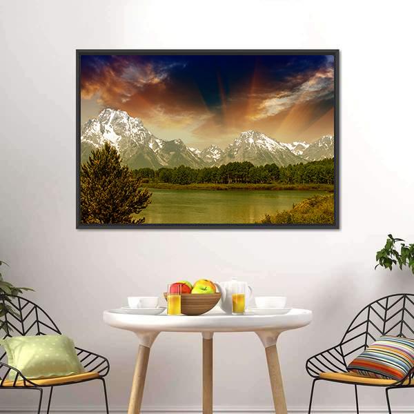 Grand Teton National Park Canvas Wall Art-3 Horizontal-Gallery Wrap-25" x 16"-Tiaracle