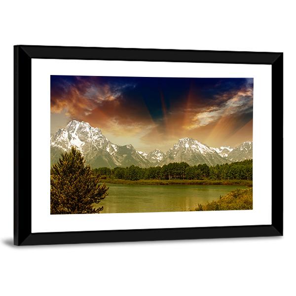 Grand Teton National Park Canvas Wall Art-5 Horizontal-Gallery Wrap-22" x 12"-Tiaracle