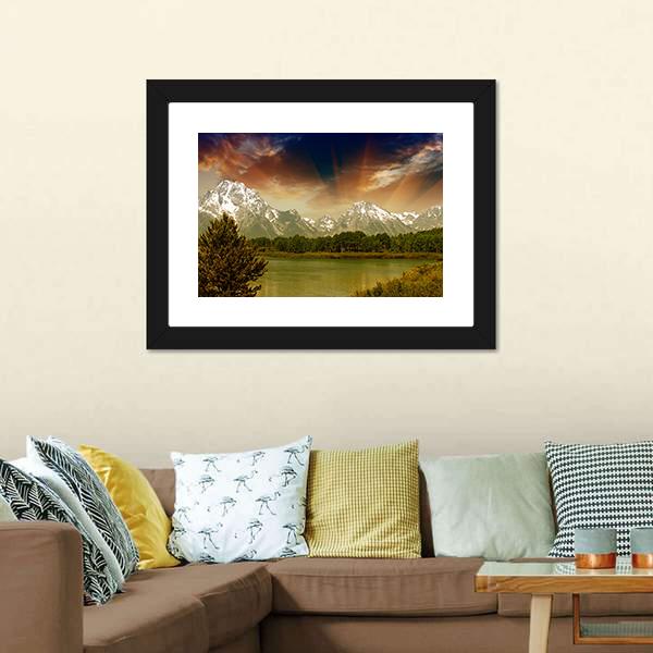 Grand Teton National Park Canvas Wall Art-3 Horizontal-Gallery Wrap-25" x 16"-Tiaracle