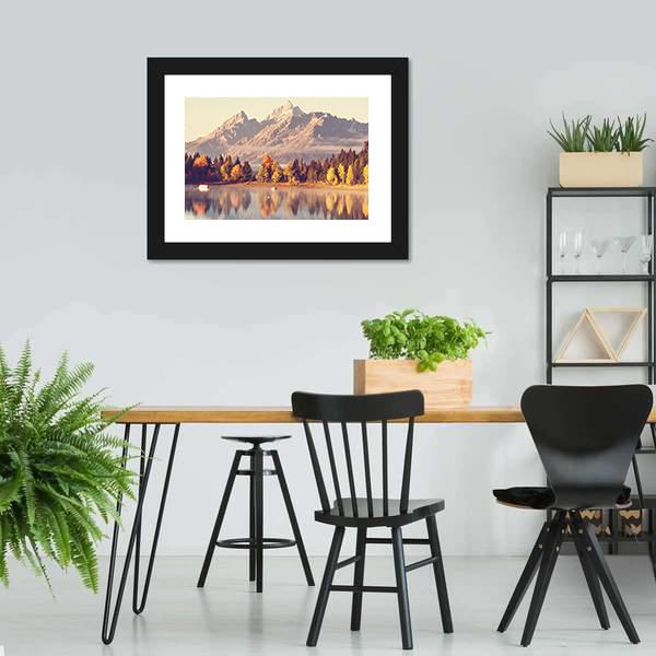 Grand Teton National Park In Autumn Canvas Wall Art-3 Horizontal-Gallery Wrap-25" x 16"-Tiaracle