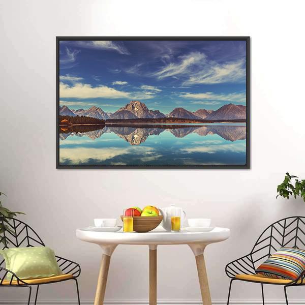 Grand Teton National Park In Wyoming Canvas Wall Art-3 Horizontal-Gallery Wrap-25" x 16"-Tiaracle
