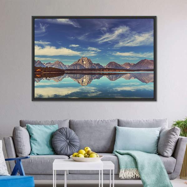 Grand Teton National Park In Wyoming Canvas Wall Art-3 Horizontal-Gallery Wrap-25" x 16"-Tiaracle