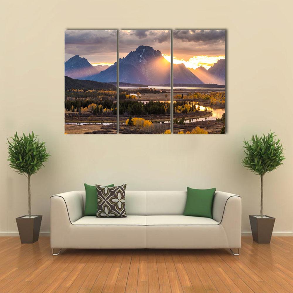 Grand Teton National Park Wyoming Canvas Wall Art-3 Horizontal-Gallery Wrap-25" x 16"-Tiaracle