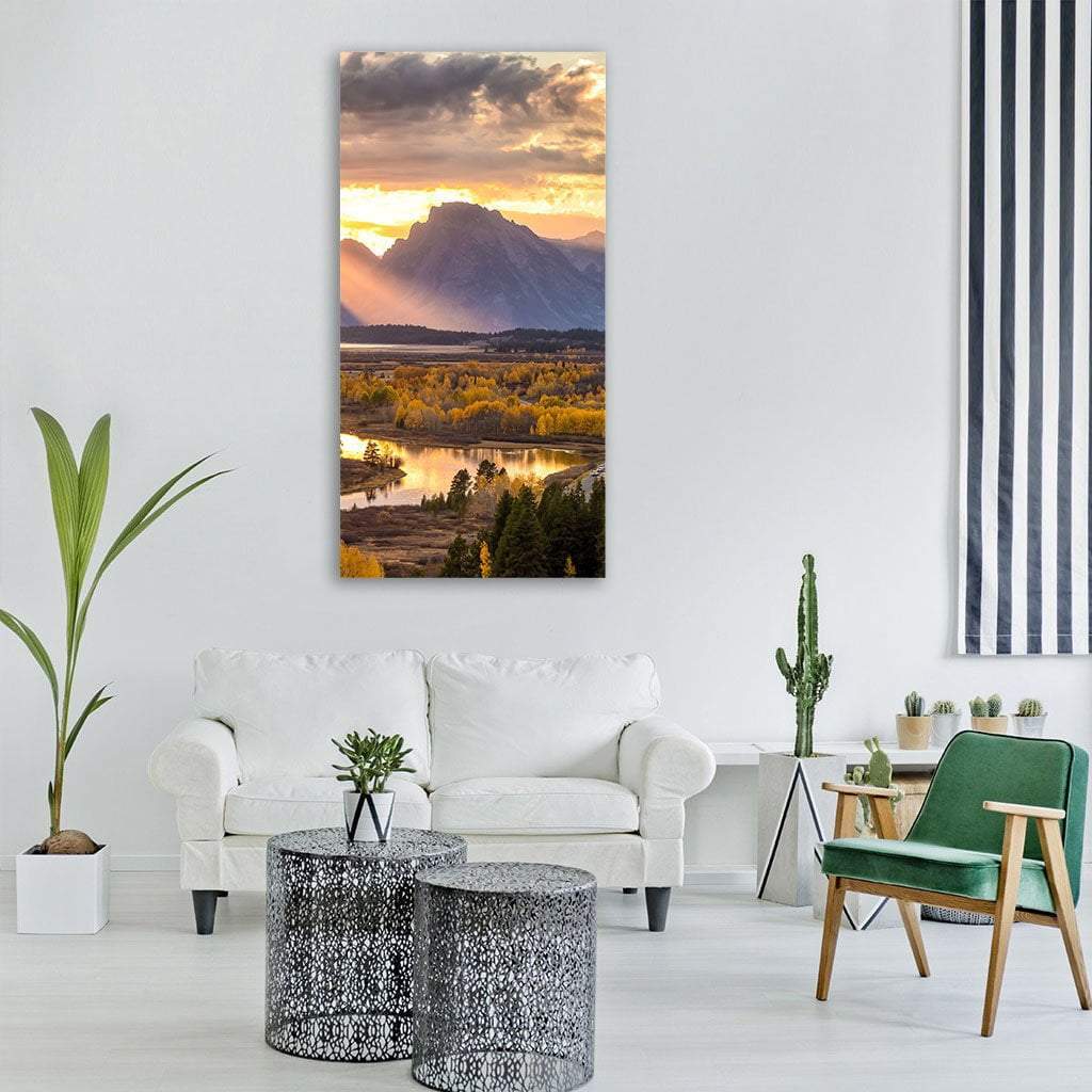 Grand Teton National Park Wyoming Vertical Canvas Wall Art-1 Vertical-Gallery Wrap-12" x 24"-Tiaracle