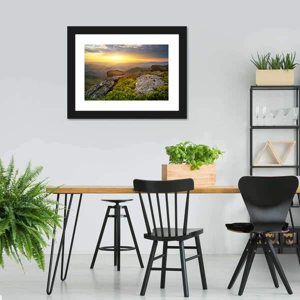 Grass On Mountain Hill Canvas Wall Art-3 Horizontal-Gallery Wrap-25" x 16"-Tiaracle