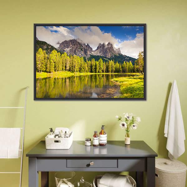 Great Lake Antorno Canvas Wall Art-1 Piece-Floating Frame-24" x 16"-Tiaracle