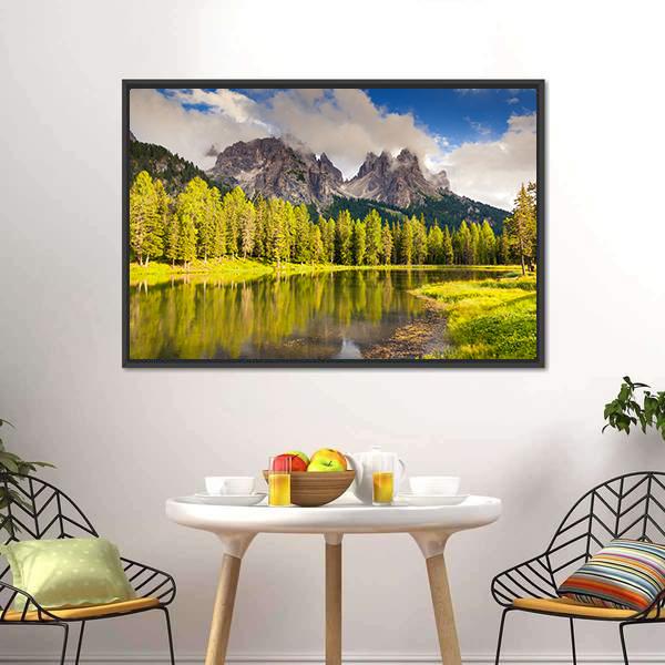 Great Lake Antorno Canvas Wall Art-3 Horizontal-Gallery Wrap-25" x 16"-Tiaracle