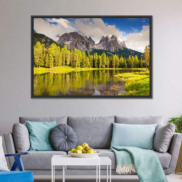 Great Lake Antorno Canvas Wall Art-3 Horizontal-Gallery Wrap-25" x 16"-Tiaracle