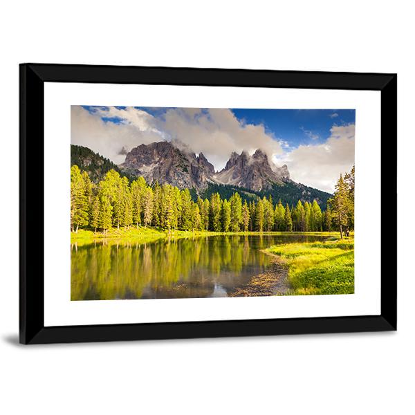Great Lake Antorno Canvas Wall Art-3 Horizontal-Gallery Wrap-25" x 16"-Tiaracle