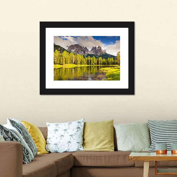 Great Lake Antorno Canvas Wall Art-3 Horizontal-Gallery Wrap-25" x 16"-Tiaracle