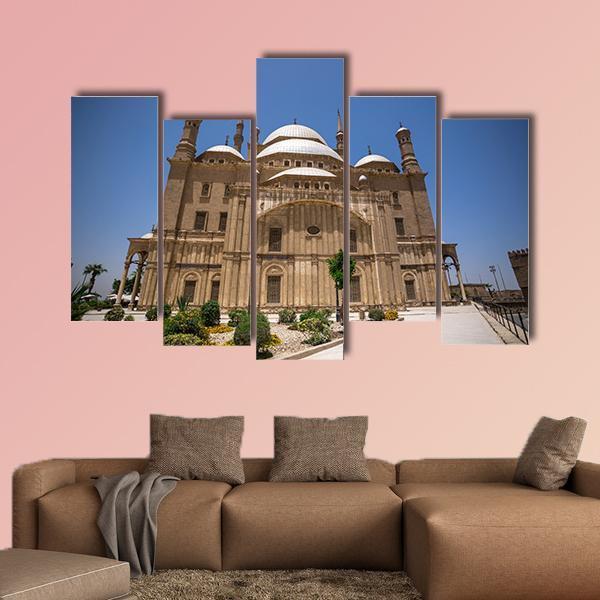 Muhammad Ali Mosque Cairo Canvas Wall Art-5 Pop-Gallery Wrap-47" x 32"-Tiaracle