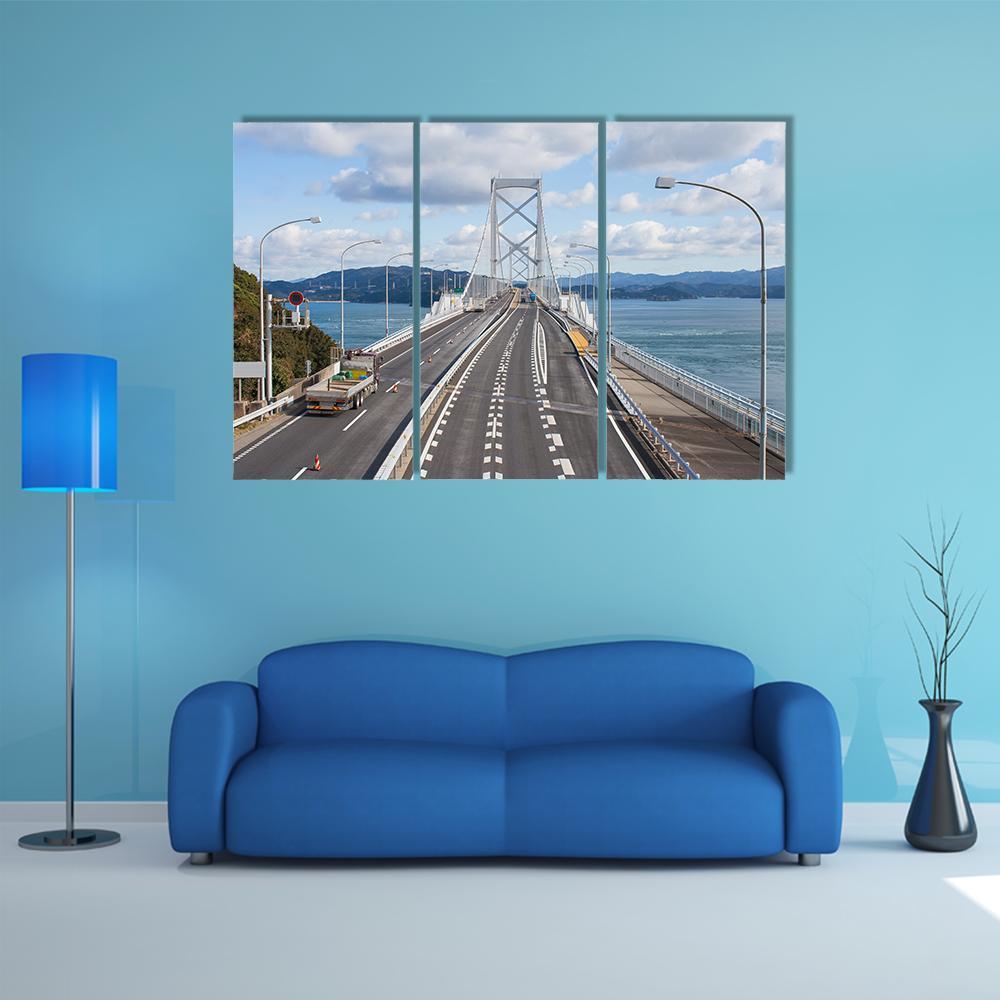Great Naruto Bridge Canvas Wall Art-3 Horizontal-Gallery Wrap-37" x 24"-Tiaracle