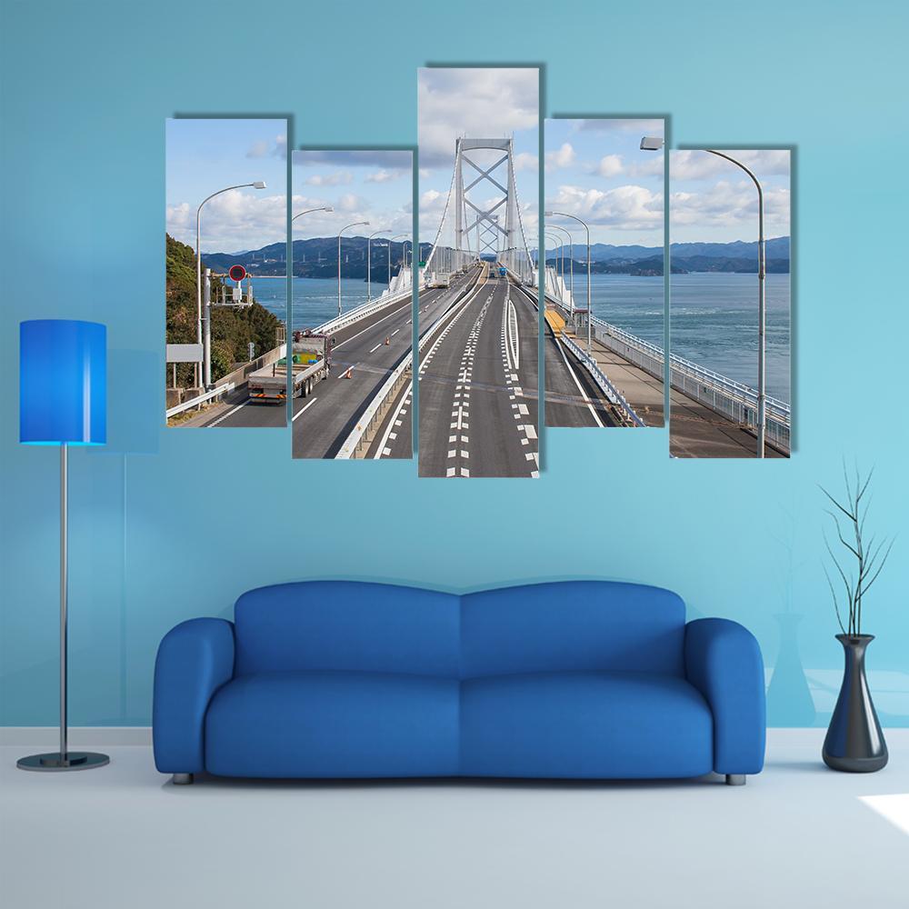 Great Naruto Bridge Canvas Wall Art-5 Pop-Gallery Wrap-47" x 32"-Tiaracle