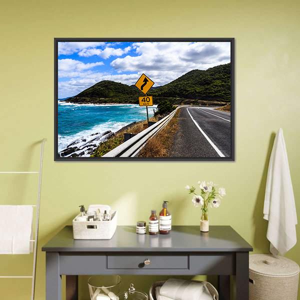Great Ocean Road Australia Canvas Wall Art-1 Piece-Floating Frame-24" x 16"-Tiaracle