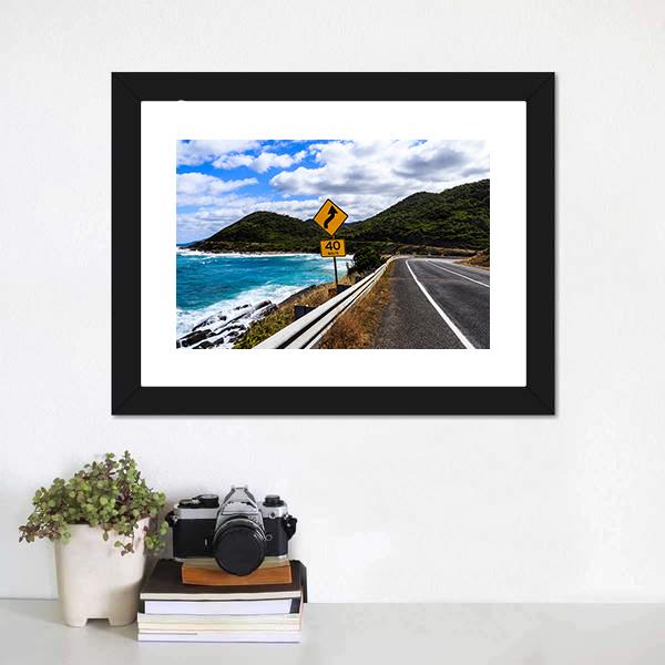 Great Ocean Road Australia Canvas Wall Art-1 Piece-Framed Print-20" x 16"-Tiaracle