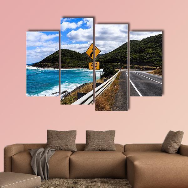 Great Ocean Road Australia Canvas Wall Art-4 Pop-Gallery Wrap-50" x 32"-Tiaracle