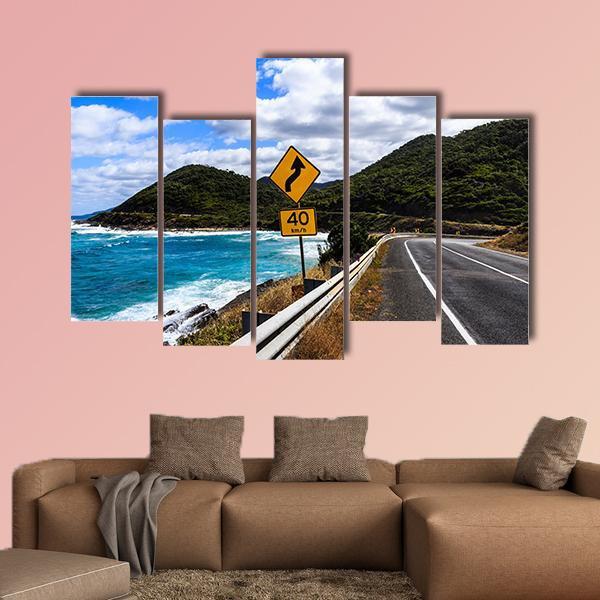 Great Ocean Road Australia Canvas Wall Art-5 Pop-Gallery Wrap-47" x 32"-Tiaracle
