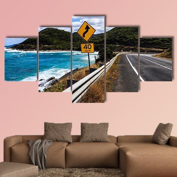 Great Ocean Road Australia Canvas Wall Art-5 Star-Gallery Wrap-62" x 32"-Tiaracle