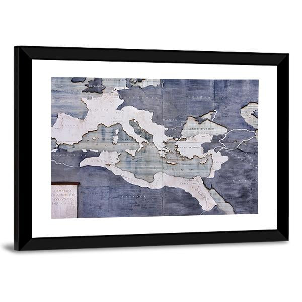 Great Roman Empire On Old Card Canvas Wall Art-5 Horizontal-Gallery Wrap-22" x 12"-Tiaracle