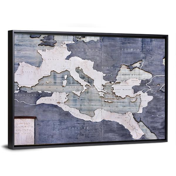 Great Roman Empire On Old Card Canvas Wall Art-5 Horizontal-Gallery Wrap-22" x 12"-Tiaracle