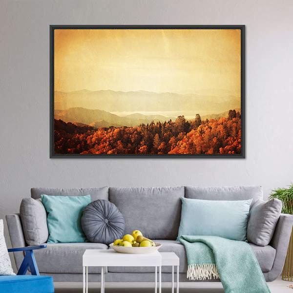 Great Smoky Mountains Canvas Wall Art-3 Horizontal-Gallery Wrap-25" x 16"-Tiaracle