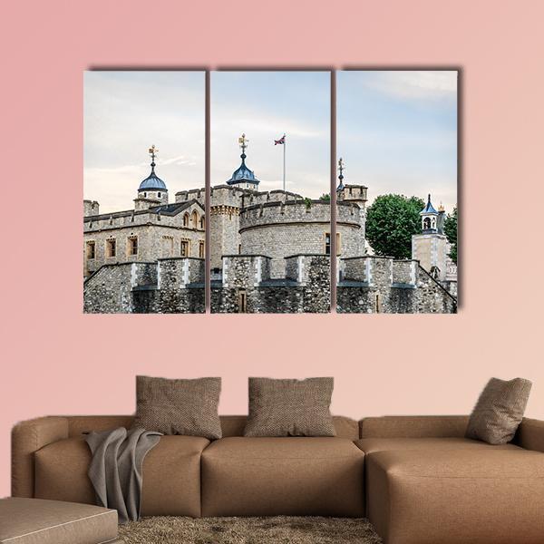 Great Stone Fortress UK Canvas Wall Art-3 Horizontal-Gallery Wrap-37" x 24"-Tiaracle