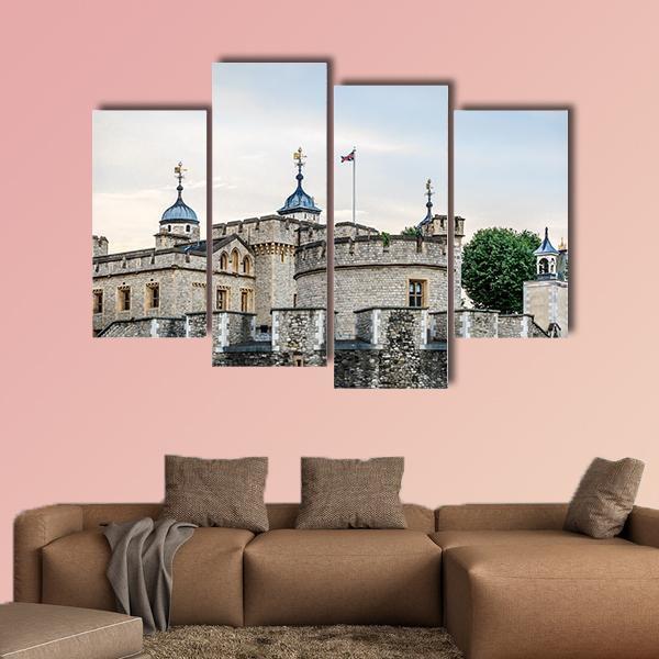 Great Stone Fortress UK Canvas Wall Art-4 Pop-Gallery Wrap-50" x 32"-Tiaracle
