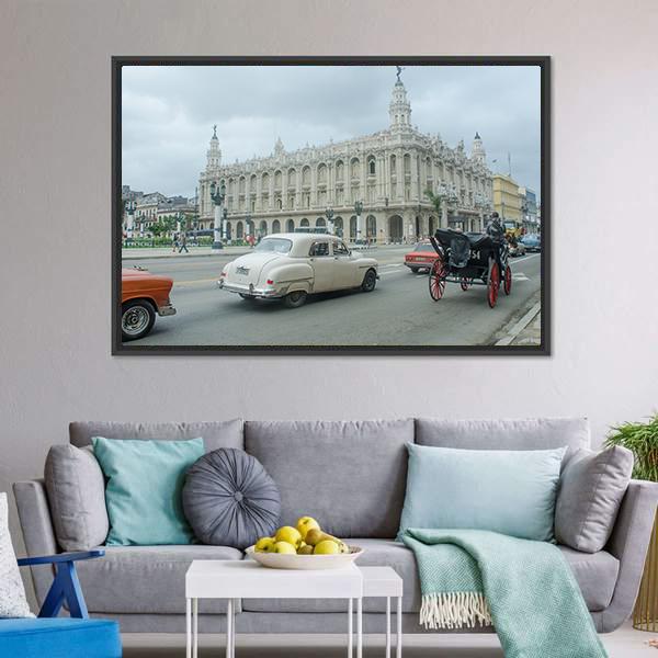 Great Theater Of Havana Canvas Wall Art-3 Horizontal-Gallery Wrap-25" x 16"-Tiaracle
