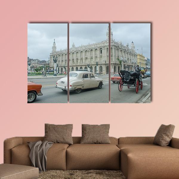 Great Theater Of Havana Canvas Wall Art-3 Horizontal-Gallery Wrap-37&quot; x 24&quot;-Tiaracle