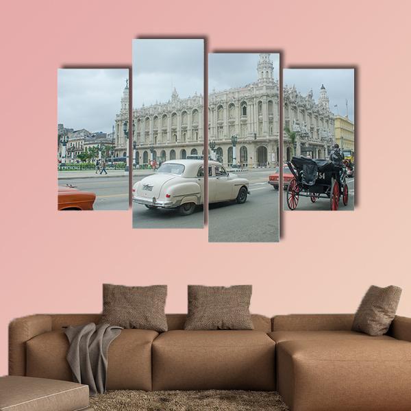 Great Theater Of Havana Canvas Wall Art-4 Pop-Gallery Wrap-50&quot; x 32&quot;-Tiaracle