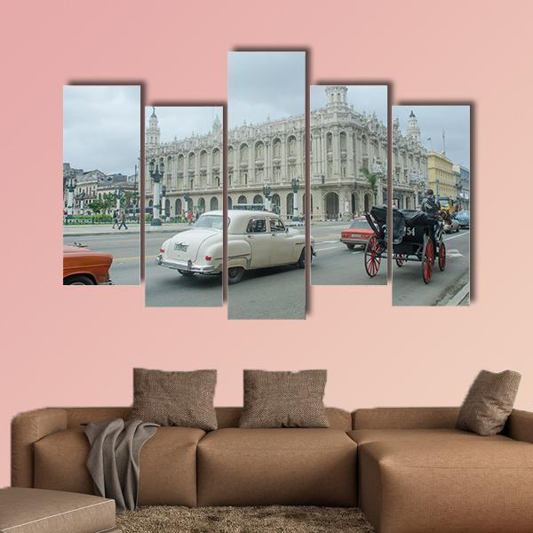 Great Theater Of Havana Canvas Wall Art-5 Pop-Gallery Wrap-47" x 32"-Tiaracle