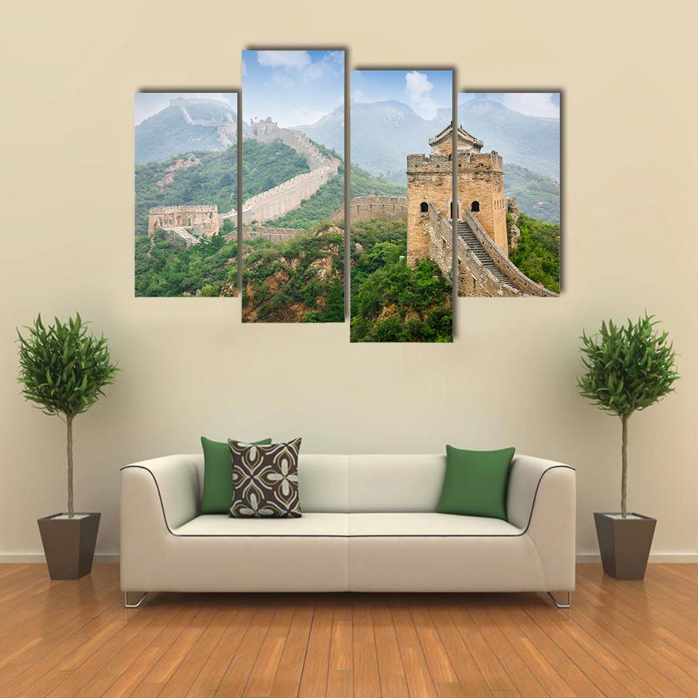 Great Wall in Beijing China Canvas Wall Art-4 Pop-Gallery Wrap-34" x 20"-Tiaracle