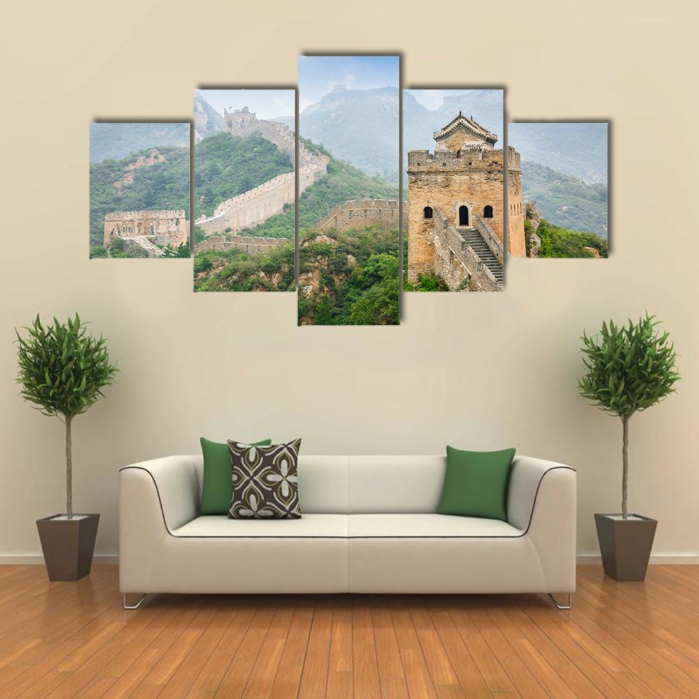 Great Wall in Beijing China Canvas Wall Art-5 Star-Gallery Wrap-42" x 21"-Tiaracle
