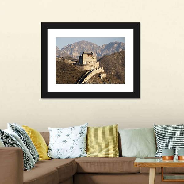 Great Wall Of Badaling China Canvas Wall Art-5 Horizontal-Gallery Wrap-22" x 12"-Tiaracle
