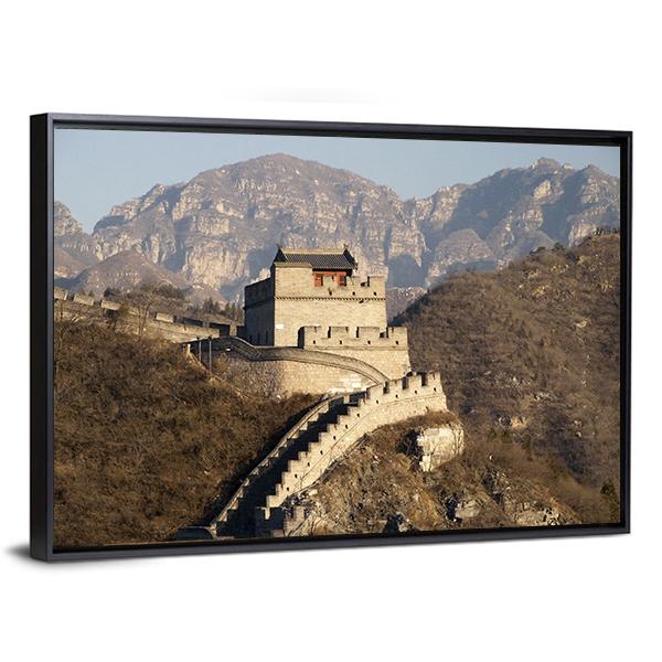 Great Wall Of Badaling China Canvas Wall Art-5 Horizontal-Gallery Wrap-22" x 12"-Tiaracle