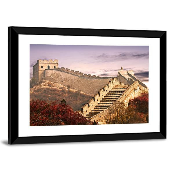 Great Wall Of China In The Clouds Canvas Wall Art-3 Horizontal-Gallery Wrap-25" x 16"-Tiaracle
