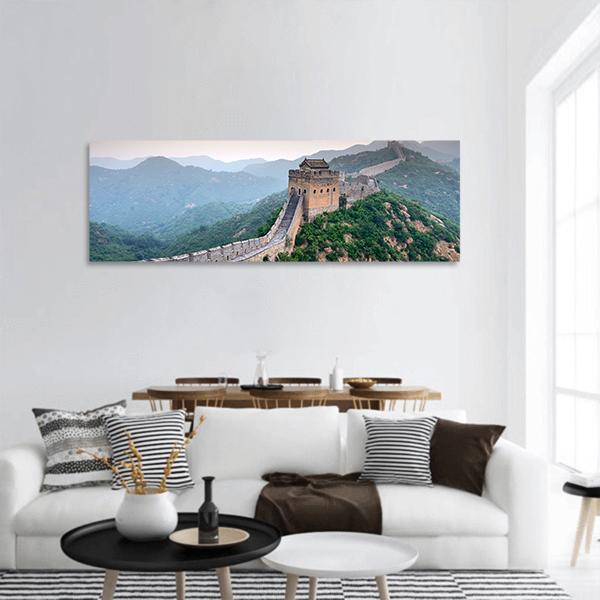 Great Wall Of China Panoramic Canvas Wall Art-1 Piece-36" x 12"-Tiaracle