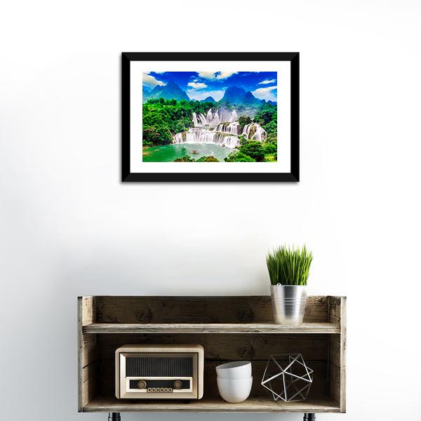 Great Waterfalls Canvas Wall Art-1 Piece-Framed Print-20" x 16"-Tiaracle