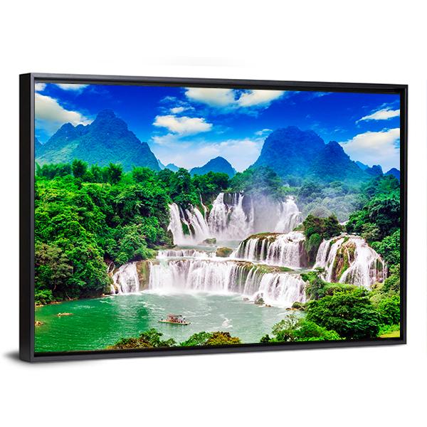 Great Waterfalls Canvas Wall Art-3 Horizontal-Gallery Wrap-25" x 16"-Tiaracle