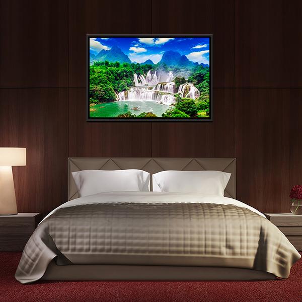 Great Waterfalls Canvas Wall Art-3 Horizontal-Gallery Wrap-25" x 16"-Tiaracle