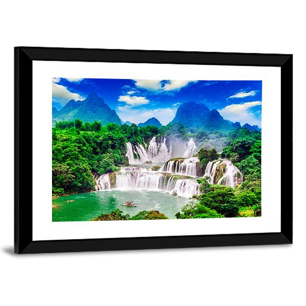 Great Waterfalls Canvas Wall Art-3 Horizontal-Gallery Wrap-25" x 16"-Tiaracle