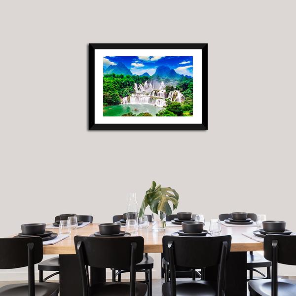 Great Waterfalls Canvas Wall Art-5 Horizontal-Gallery Wrap-22" x 12"-Tiaracle