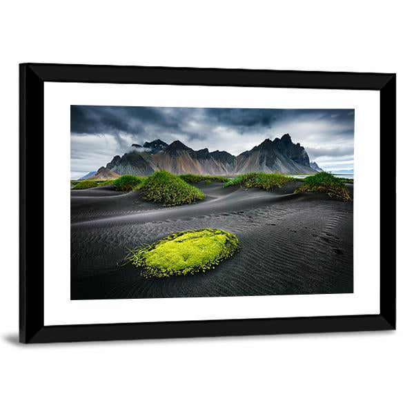 Great Wind Rippled Beach Black Sand Canvas Wall Art-3 Horizontal-Gallery Wrap-25" x 16"-Tiaracle